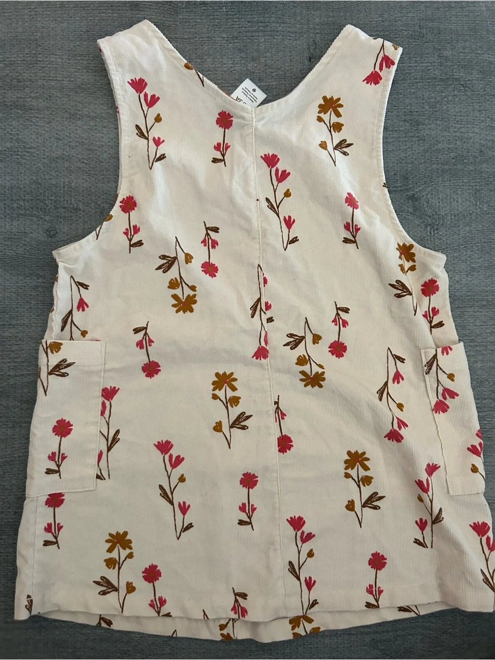 Carter's Cream Dress with Pink and Brown Floral Print